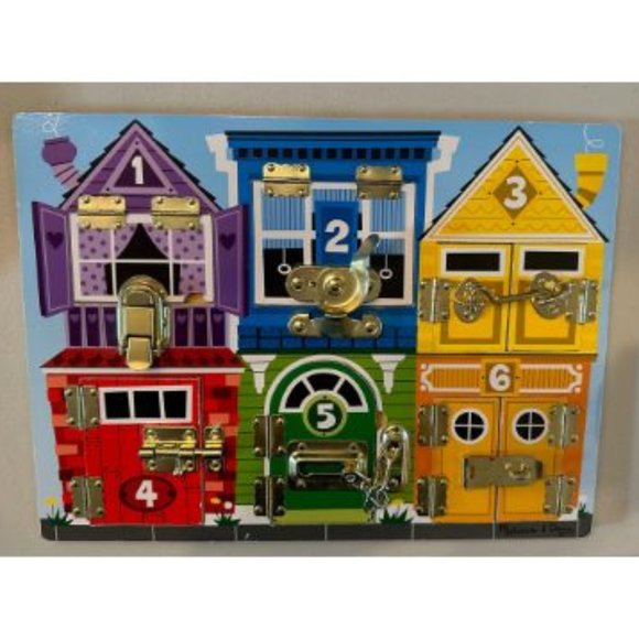 Melissa & Doug Toys Melissa Doug Wooden Latches Board Sensory